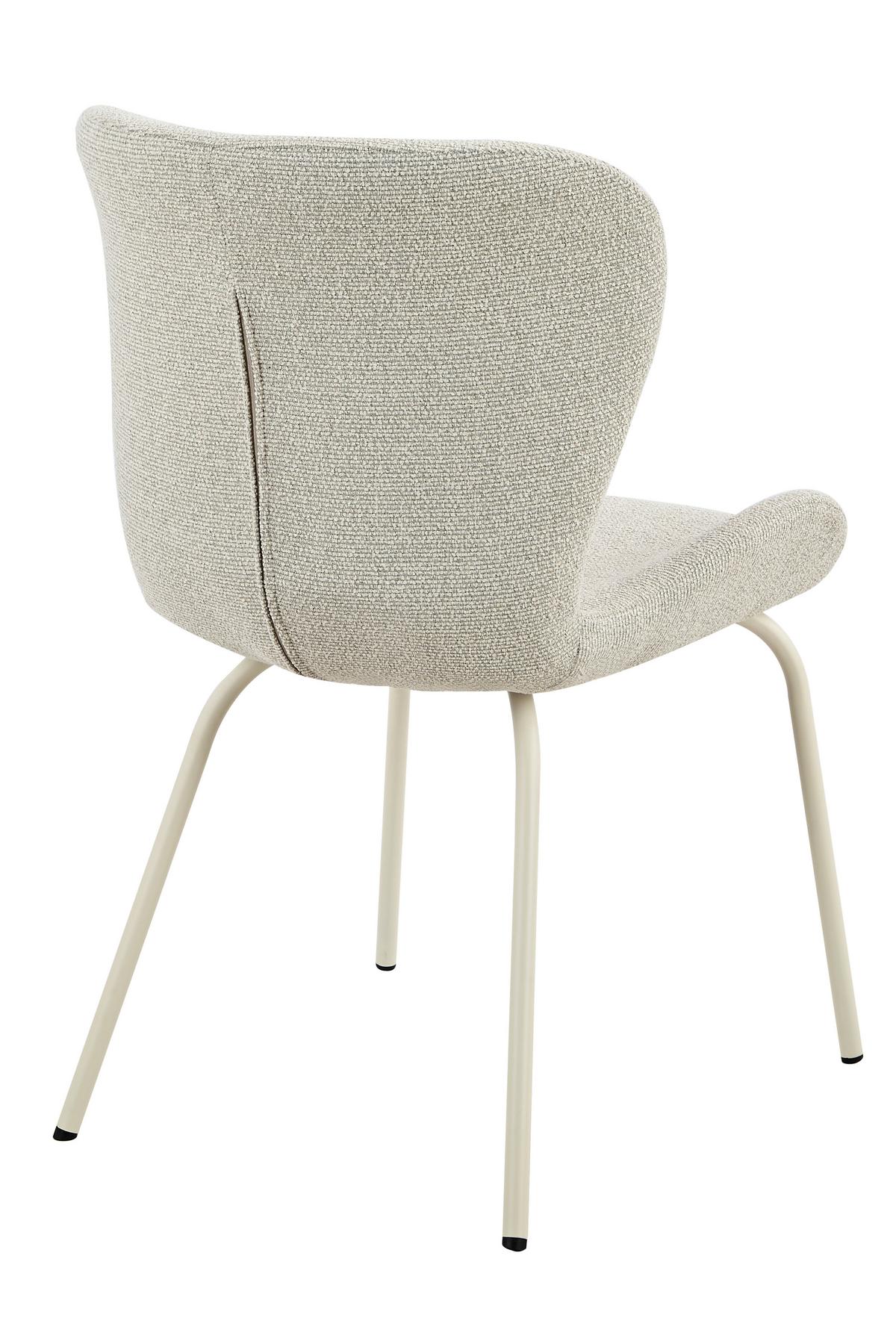 STUHL-SET LAGOS S 2ER-SET - Beige/Creme, MODERN, Textil/Metall (50/83,5/60cm) - MID.YOU