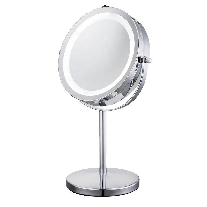 SPEGEL MED BELYSNING MIRRI -EXT- - kromfärg, Romantik / Lanthus, metall/glas (21/32/21cm) - Mömax