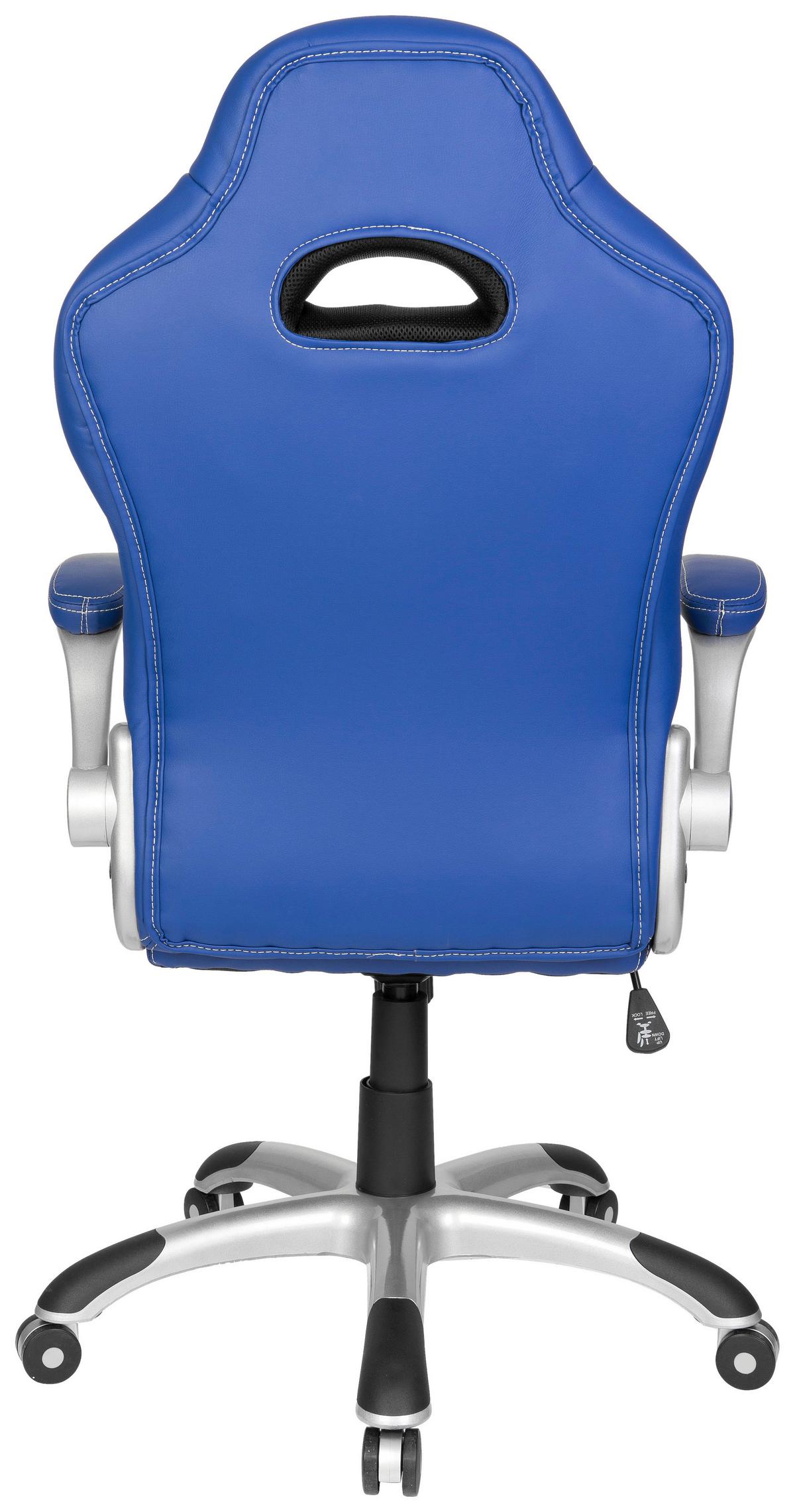 Gaming Stol Game Sport, Črna, Modra, Bela - modra/črna, Moderno, umetna masa/tekstil (64/118/57cm) - MID.YOU
