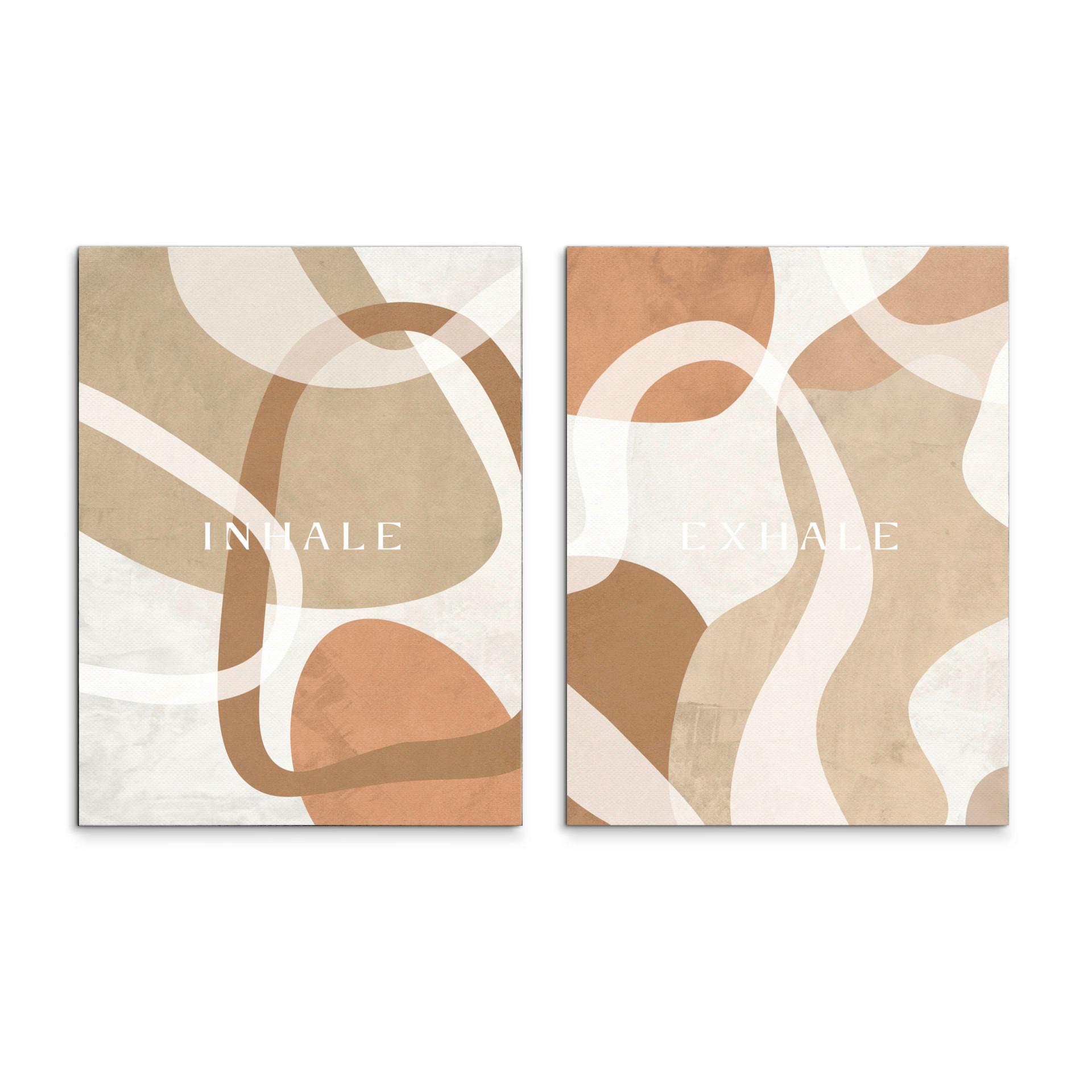 Bilderset CA Braun/Beige 2er set - Beige/Braun, Basics, Holz/Textil (32/42cm)