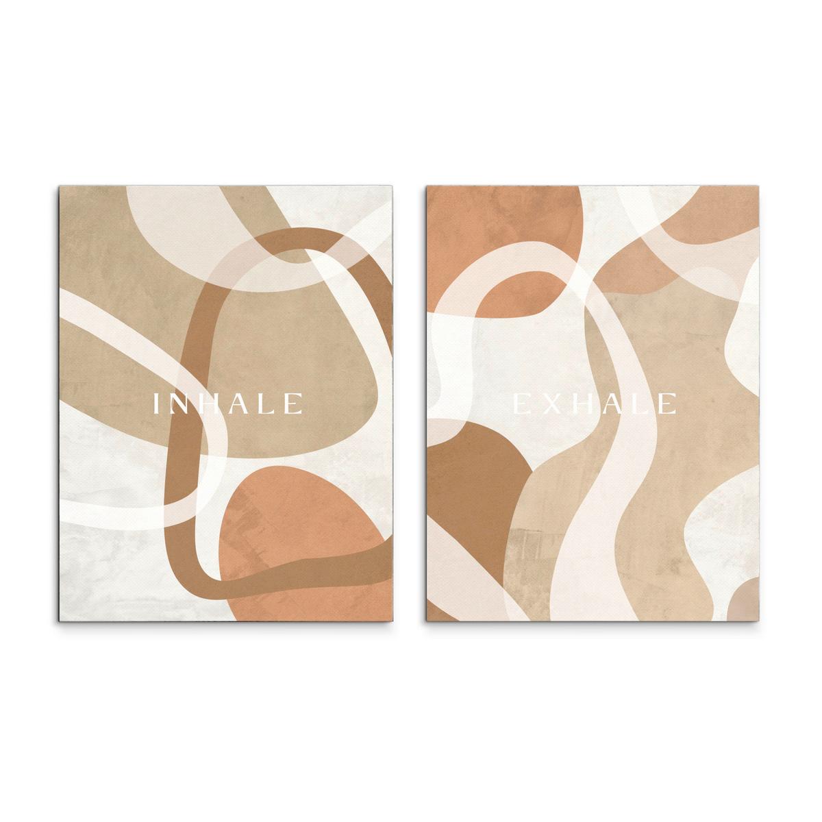 Bilderset CA Braun/Beige 2er set - Beige/Braun, Basics, Holz/Textil (32/42cm)