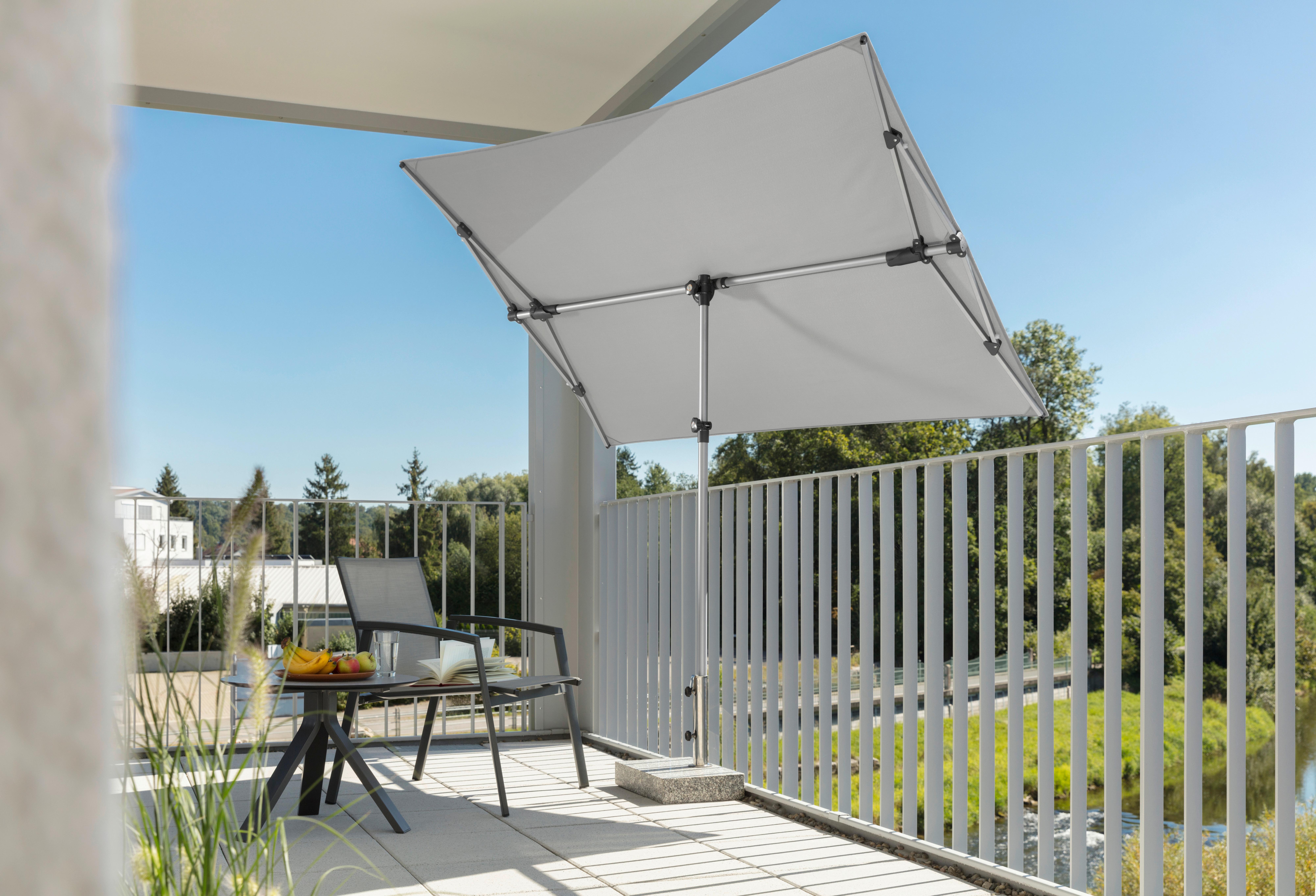 Ampelschirm Novara ca.190x188x140 cm Hellgrau - Anthrazit/Hellgrau, Basics, Textil/Metall (190/188/140cm) - Schneider