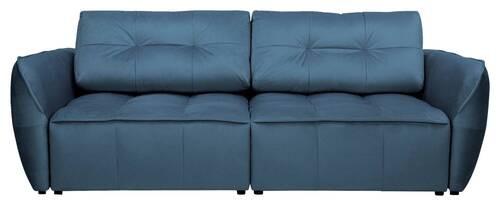 Canapea extensibila BOMBEI - petrol/gri, Modern, lemn/textil (243/94/125cm) - Premium Living