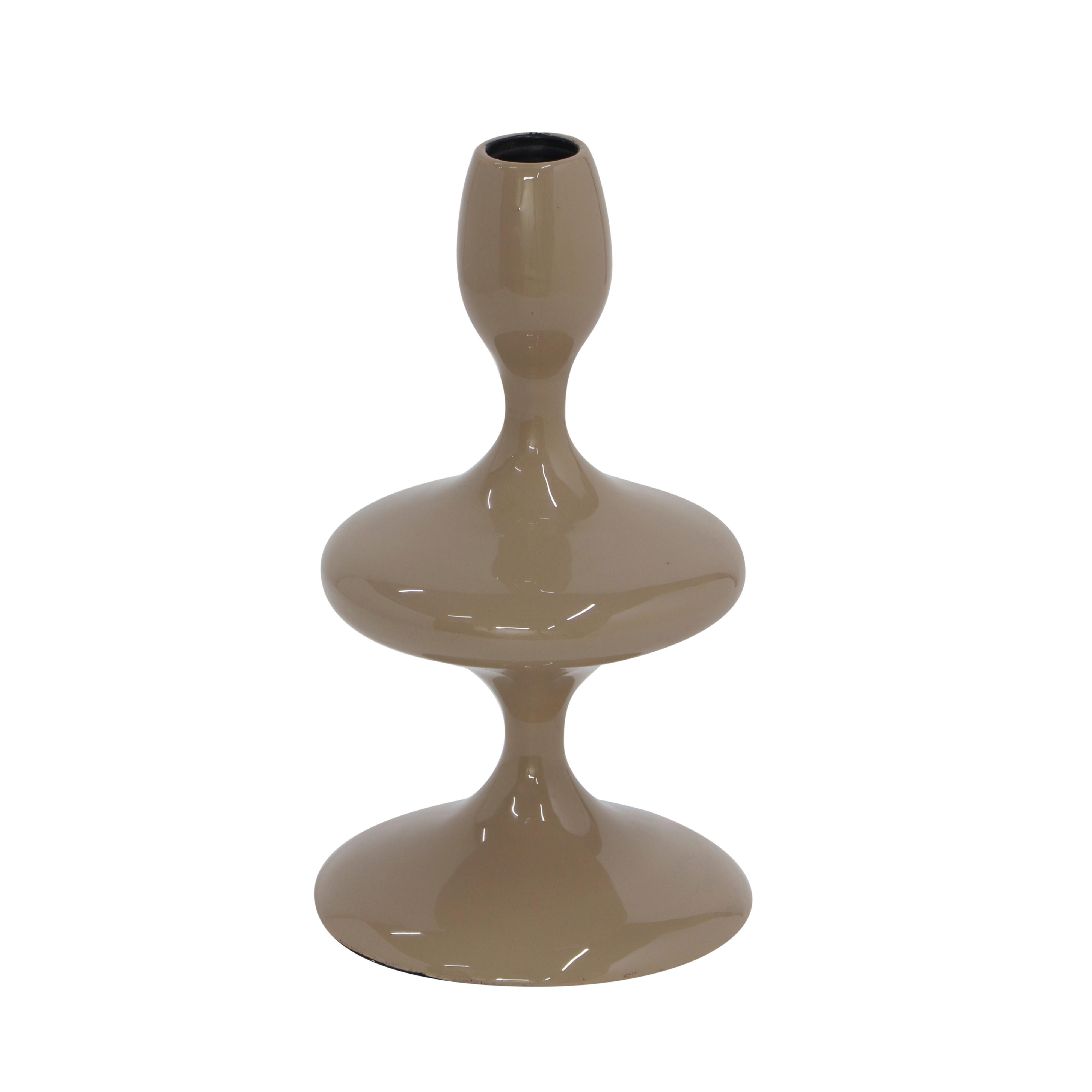 Stabkerzenhalter Laureen Beige - Beige, Basics, Metall (11/19,5/11cm)