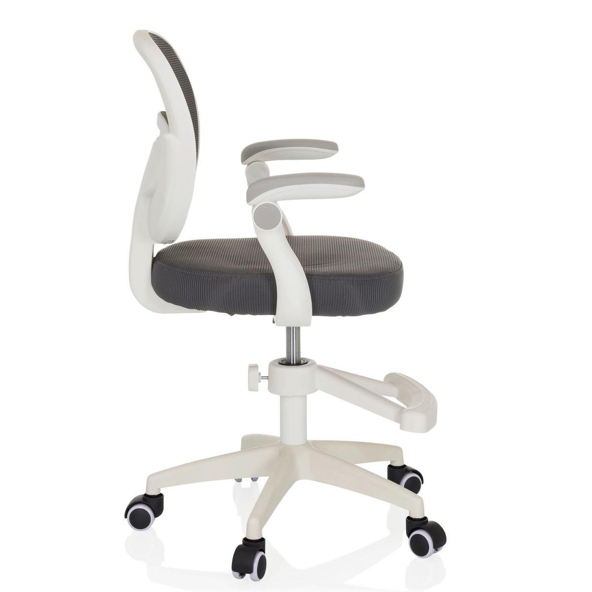Mladinski Vrtljivi Stol Kiddy Smart, Siva - siva/bela, Moderno, umetna masa/tekstil (61/84-97/55cm) - MID.YOU