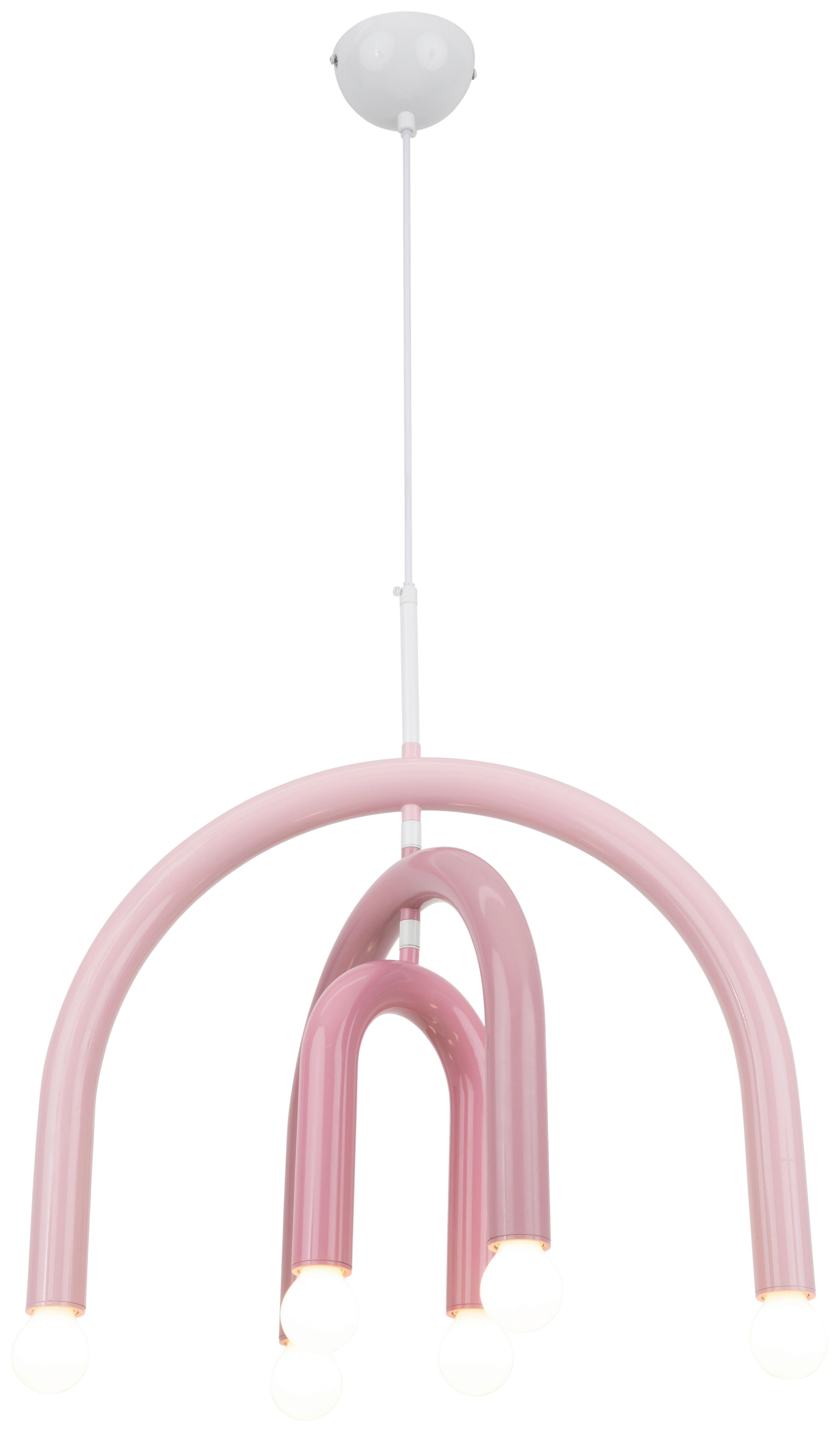 LAMPA WISZĄCA KEKE - liliowy/biały, Design, metal (45/35/120cm) - Collett's Monde
