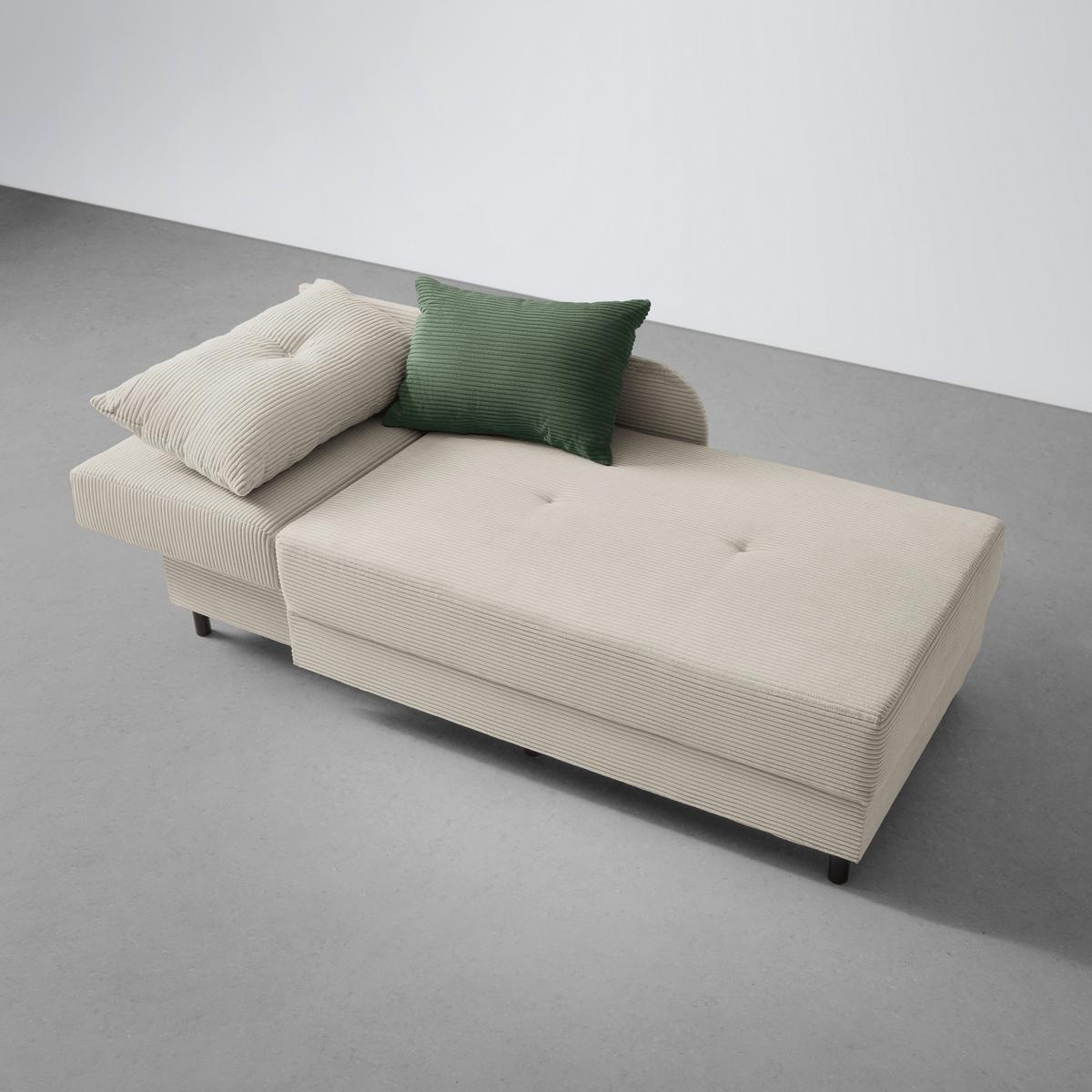 Liege Nova Beige - Beige/Schwarz, MODERN, Holz/Textil (85/62/145cm) - Mömax
