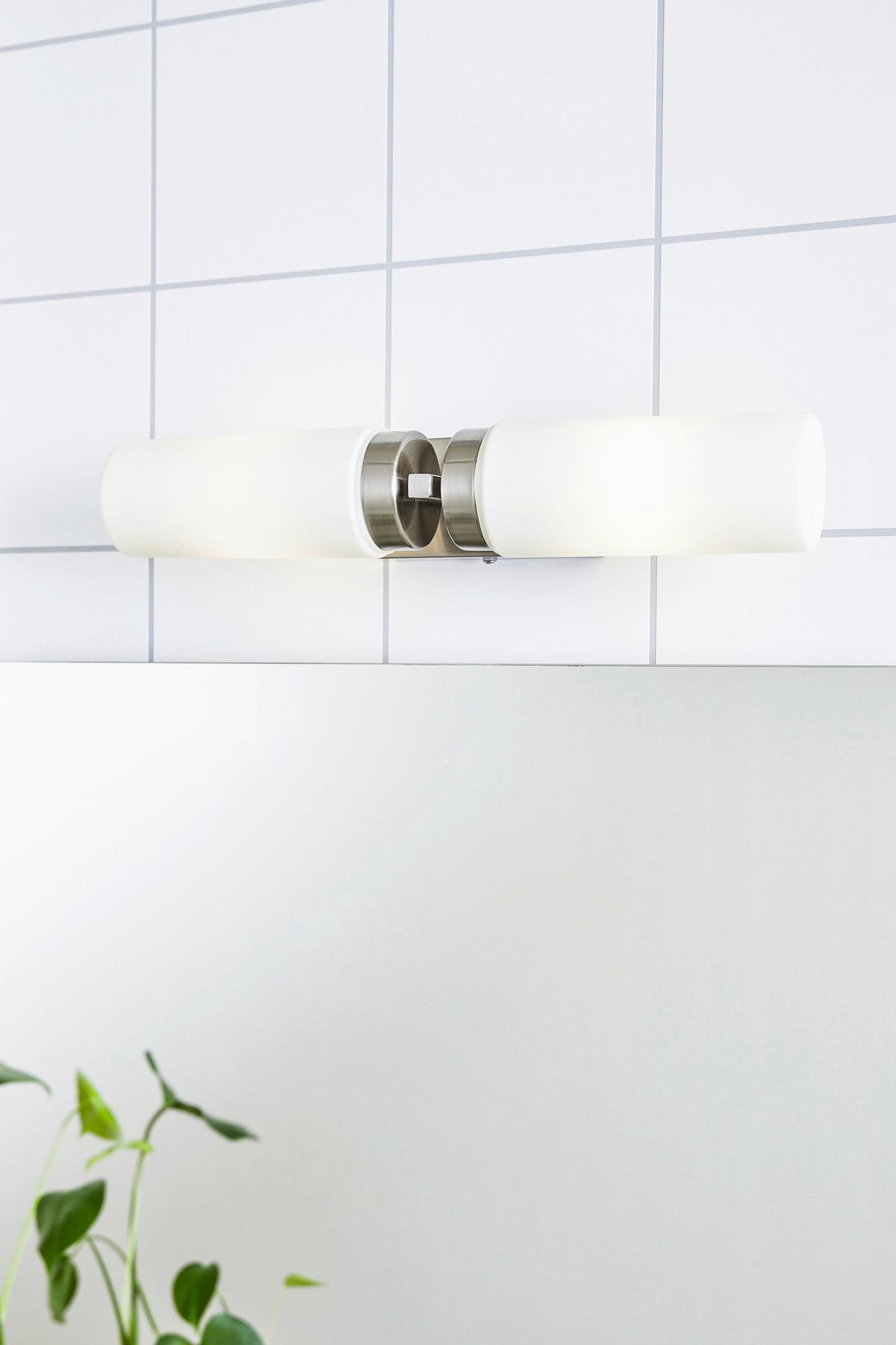 Spiegelleuchte Stella max. 40 Watt - Silberfarben/Weiß, Basics (10/35,5/6,5cm) - Markslöjd