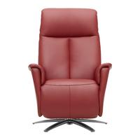 Relaxsessel Tom Leder Rot - Rot, MODERN, Leder/Metall (78/113/85cm) - Premium Living