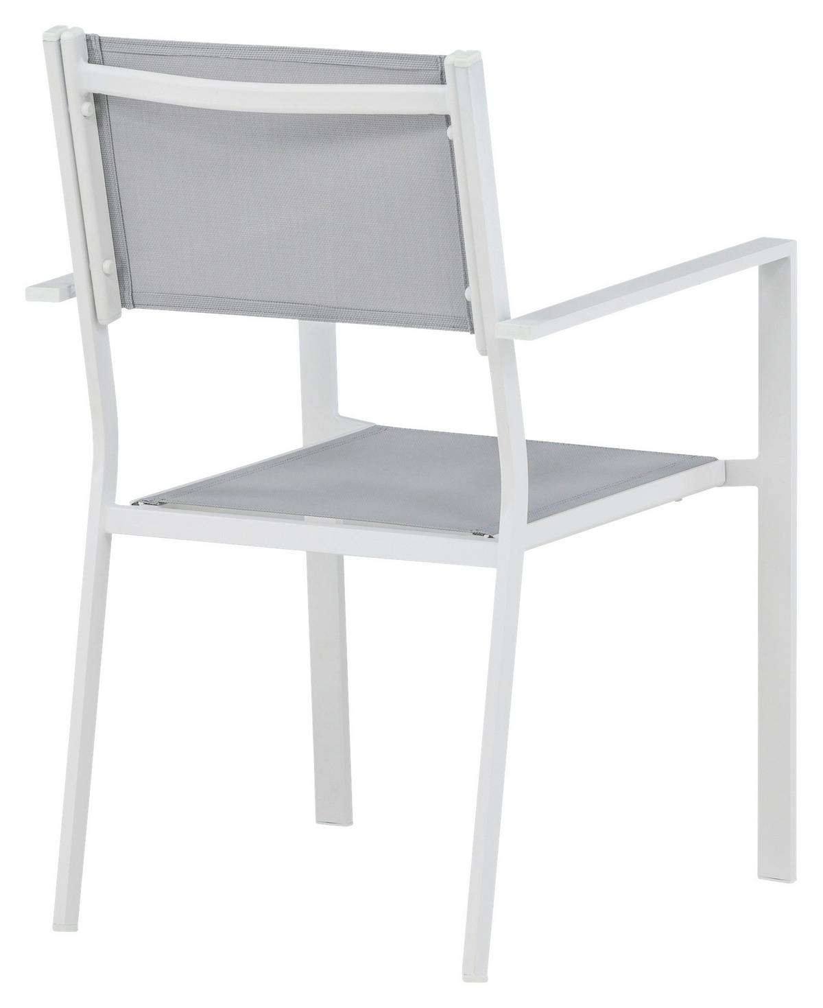 STAPELSESSEL COPACABANA - Weiß, KONVENTIONELL, Textil/Metall (56.5/88/61cm) - Gardenson