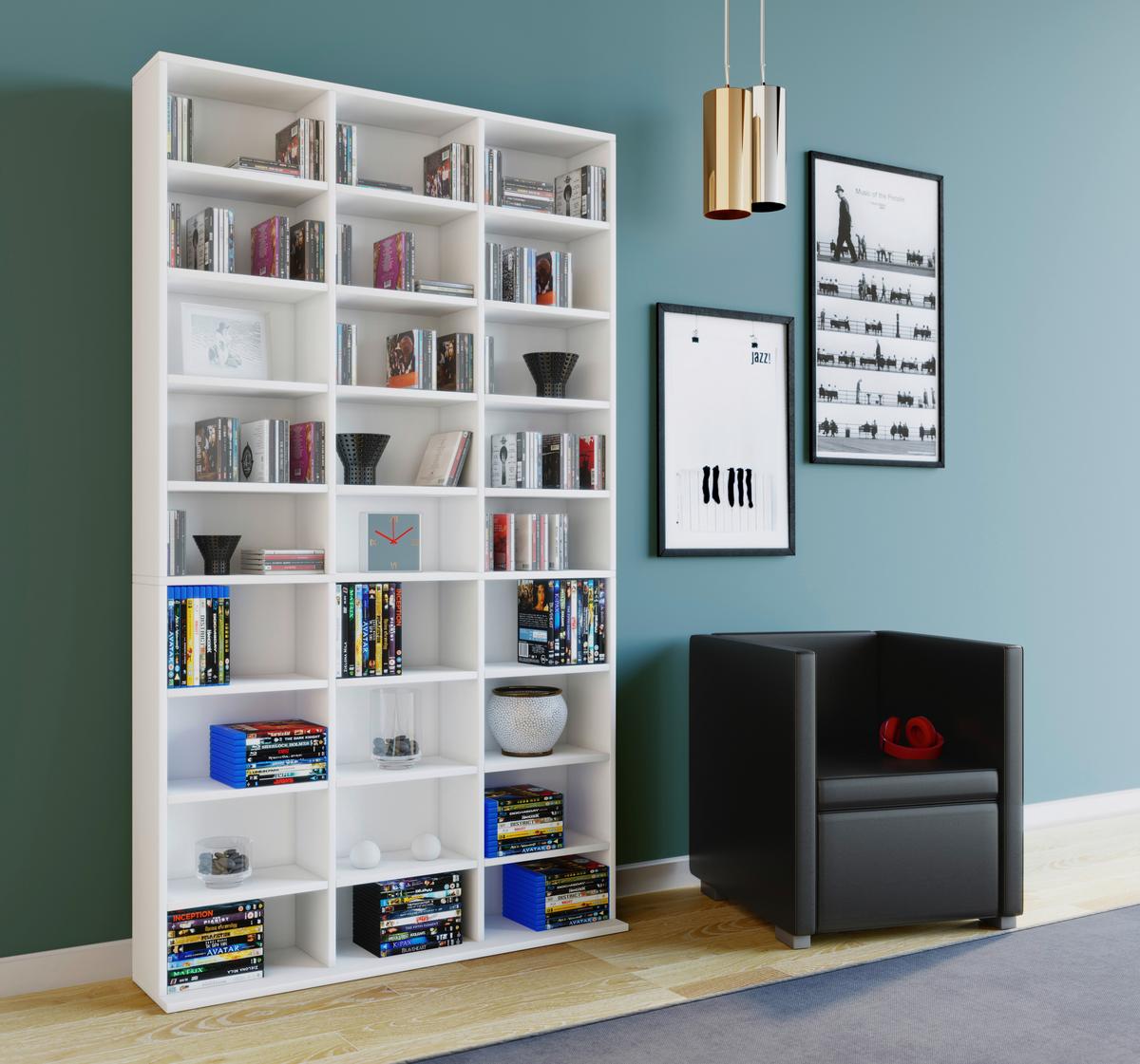 Regal Megosa Maxi, Bela - bela, Konvencionalno, leseni material (102/183/18 (23)cm) - MID.YOU