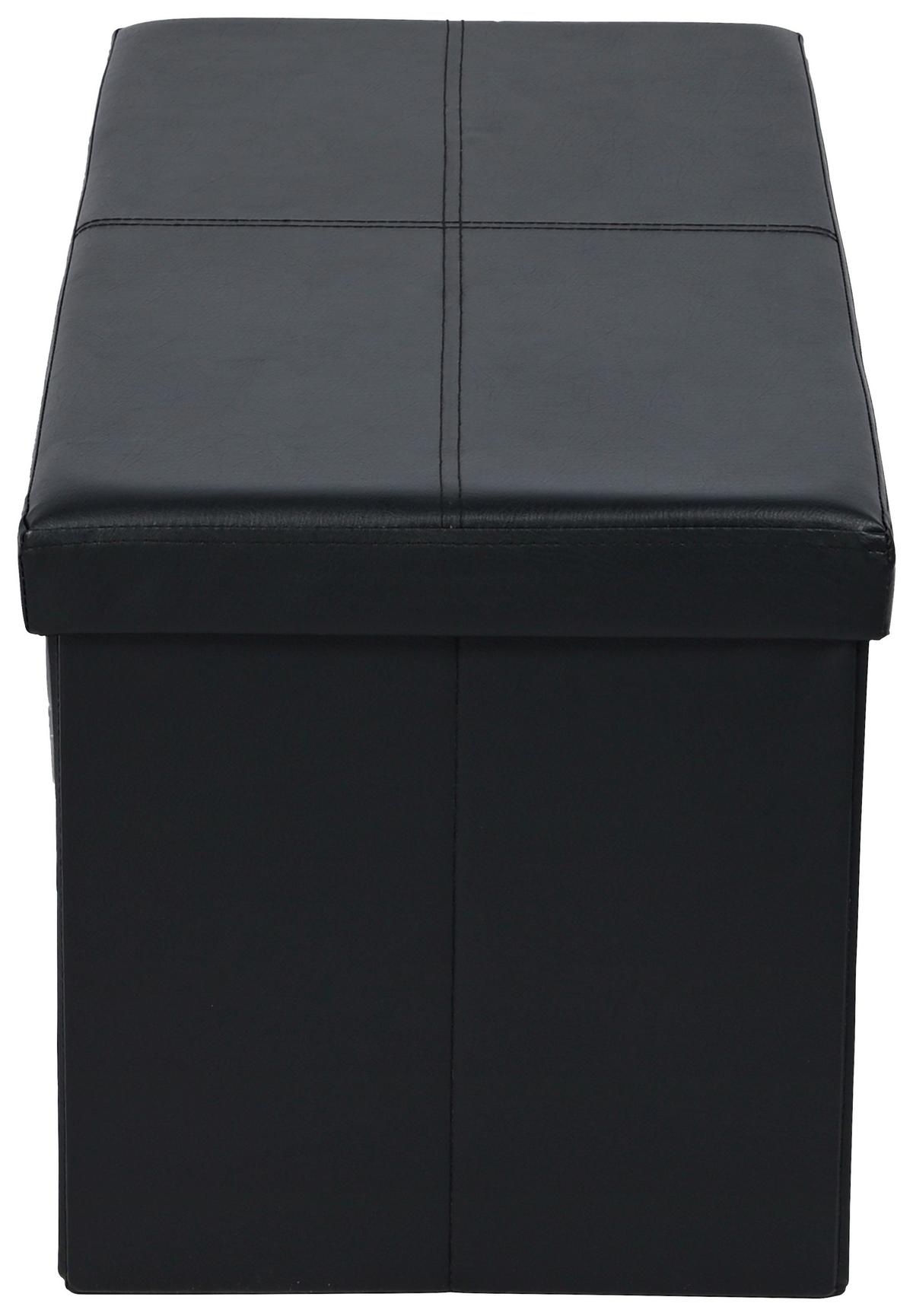 Bancă OLIVER 2 - negru, Modern, textil/material pe bază de lemn (76/38/38cm) - Modern Living