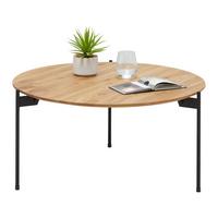 Couchtisch Assuan Schwarz/Eichefarben - Eichefarben/Schwarz, MODERN, Holz/Metall (74/74/38cm) - Zandiara