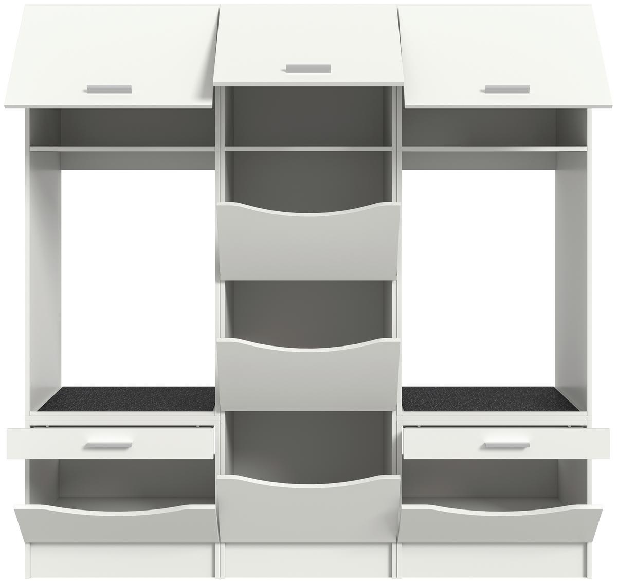 Omara Za Pralni In Sušilni Stroj Free, Bela - bela, Basics, leseni material (193/195/68cm) - MID.YOU