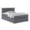Boxspring Krevet Nero - tamno siva/boje kroma, Konvencionalno, tekstil/metal (140/200cm) - Based