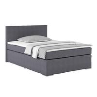 Boxspring Krevet Nero - tamno siva/boje kroma, Konvencionalno, tekstil/metal (140/200cm) - Best Price