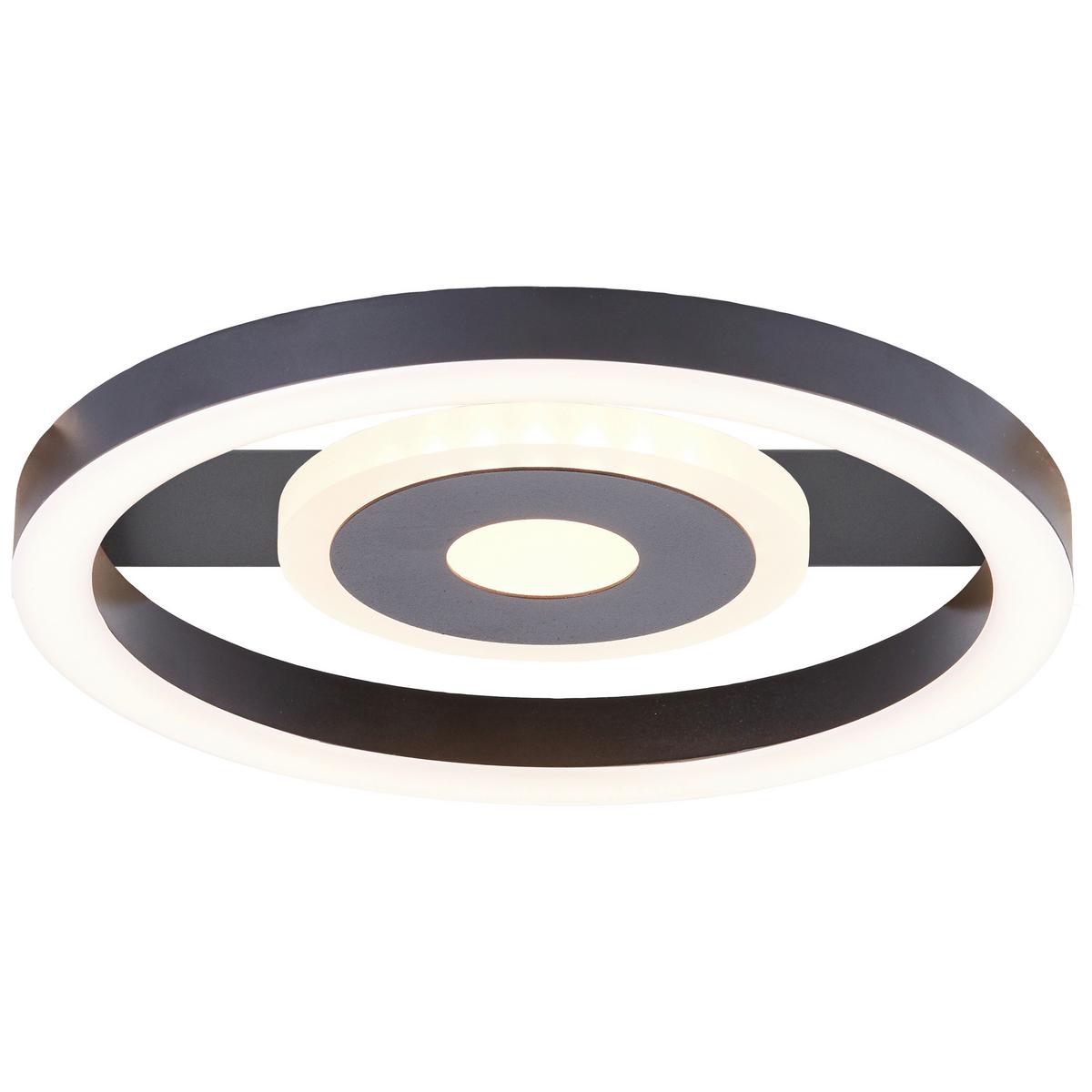 LED-Deckenleuchte Maureen Schwarz max. 12 Watt - Schwarz, Basics, Kunststoff/Metall (5/20/20cm) - Brilliant
