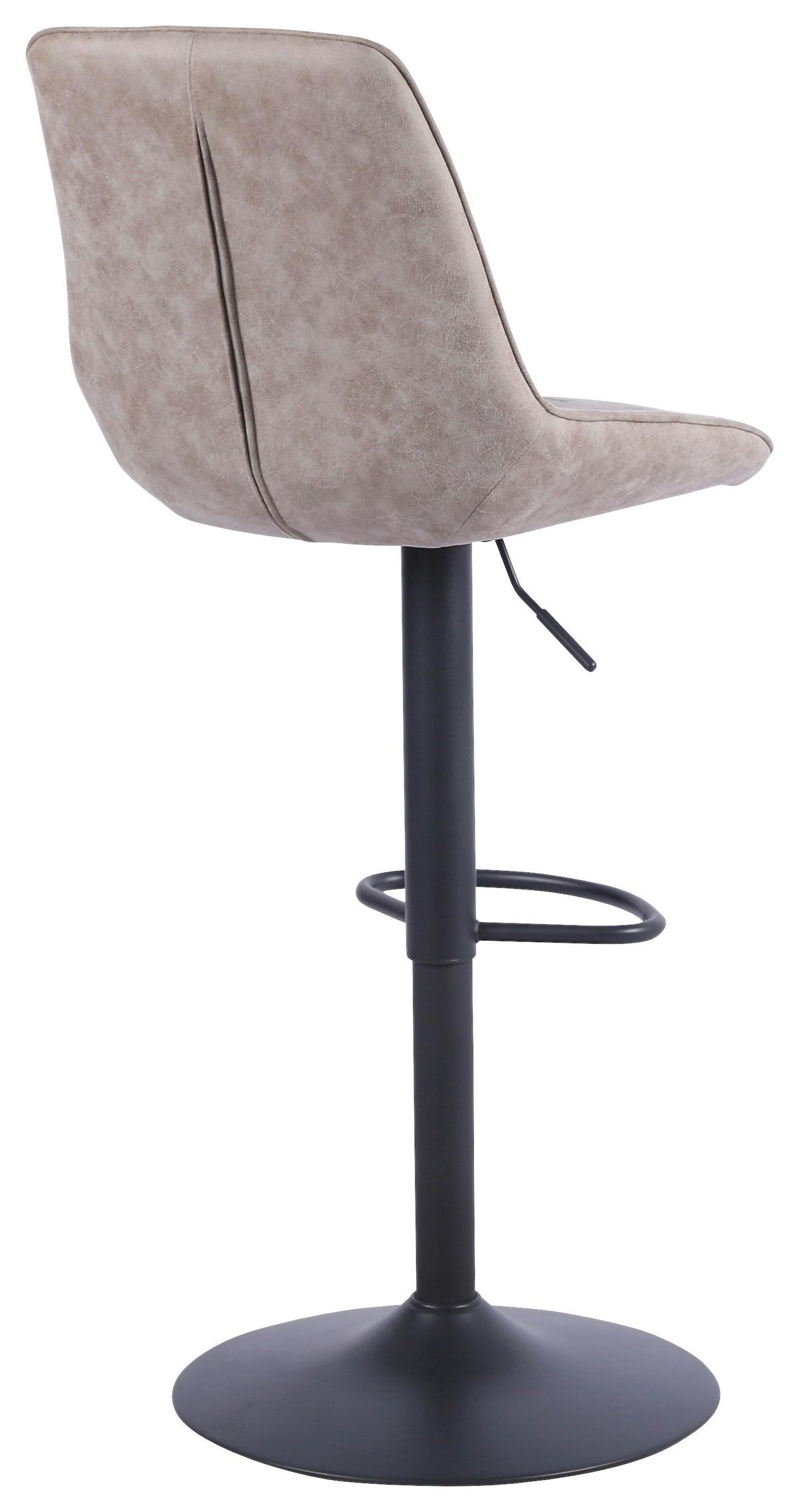 Taburet de bar BETA - bej/negru, Basics, lemn/metal (45/96-116/54cm) - Mömax