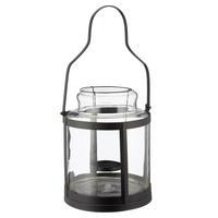 LATARENKA TYP: 30661 - czarny, Basics, metal/szkło (22/30/22cm)