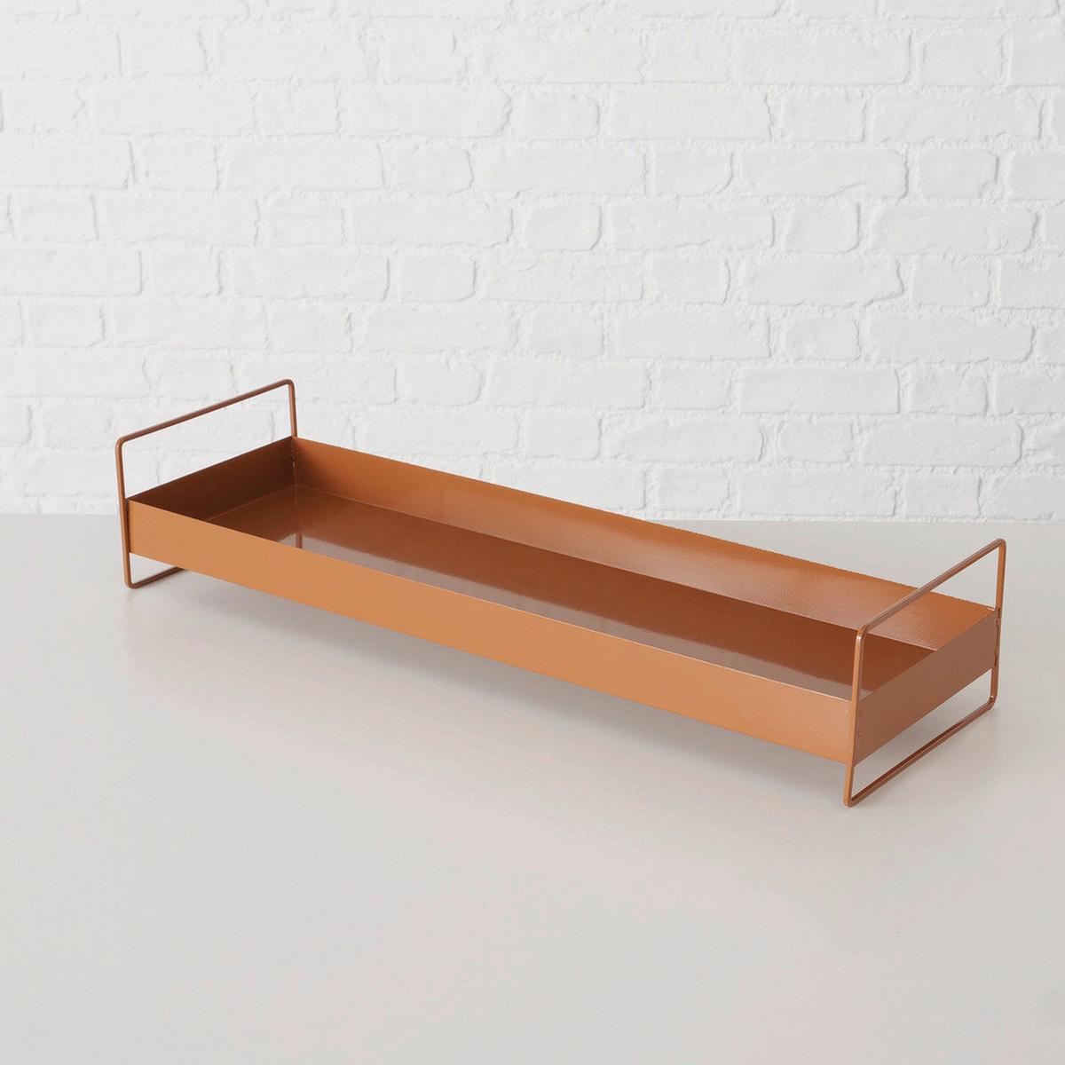 Dekotablett Wolga I in Braun - Braun, Basics, Metall (50/8,5/16cm) - Modern Living