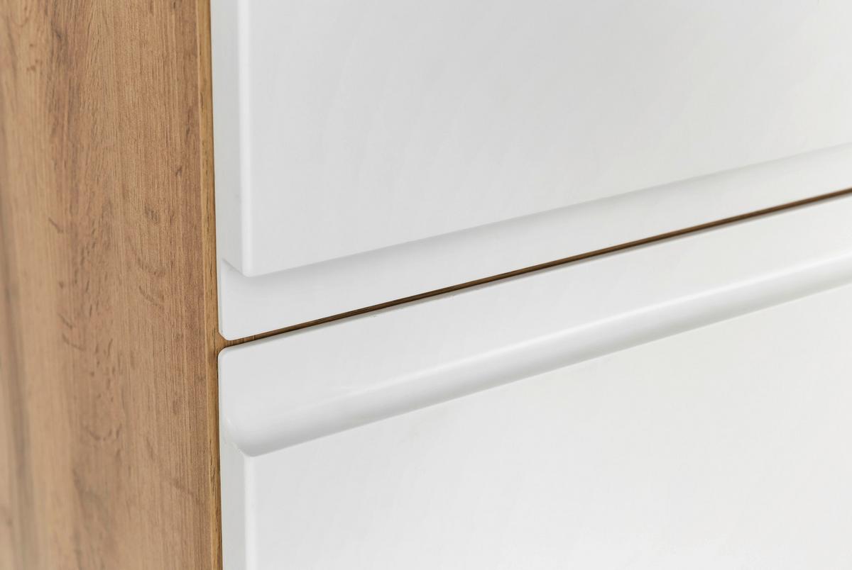 Midischrank Varese ca. 40x130 cm Weiß/Eiche - Eiche Wotan/Weiß, MODERN, Holzwerkstoff (40/130/35cm) - Held