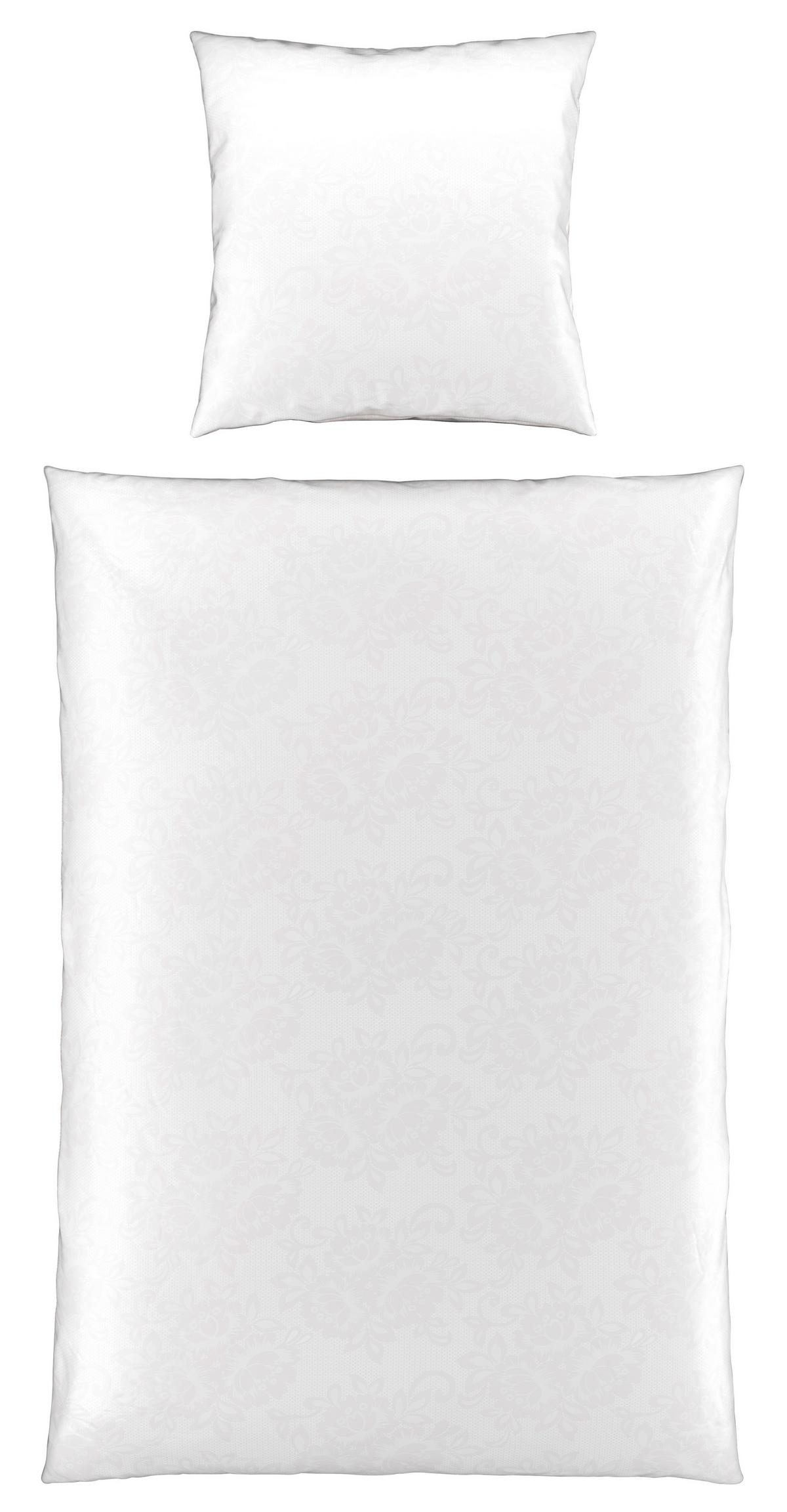 Bettwäsche Senta Weiß ca. 135x200cm - Weiß, ROMANTIK / LANDHAUS, Textil (135/200cm) - Modern Living