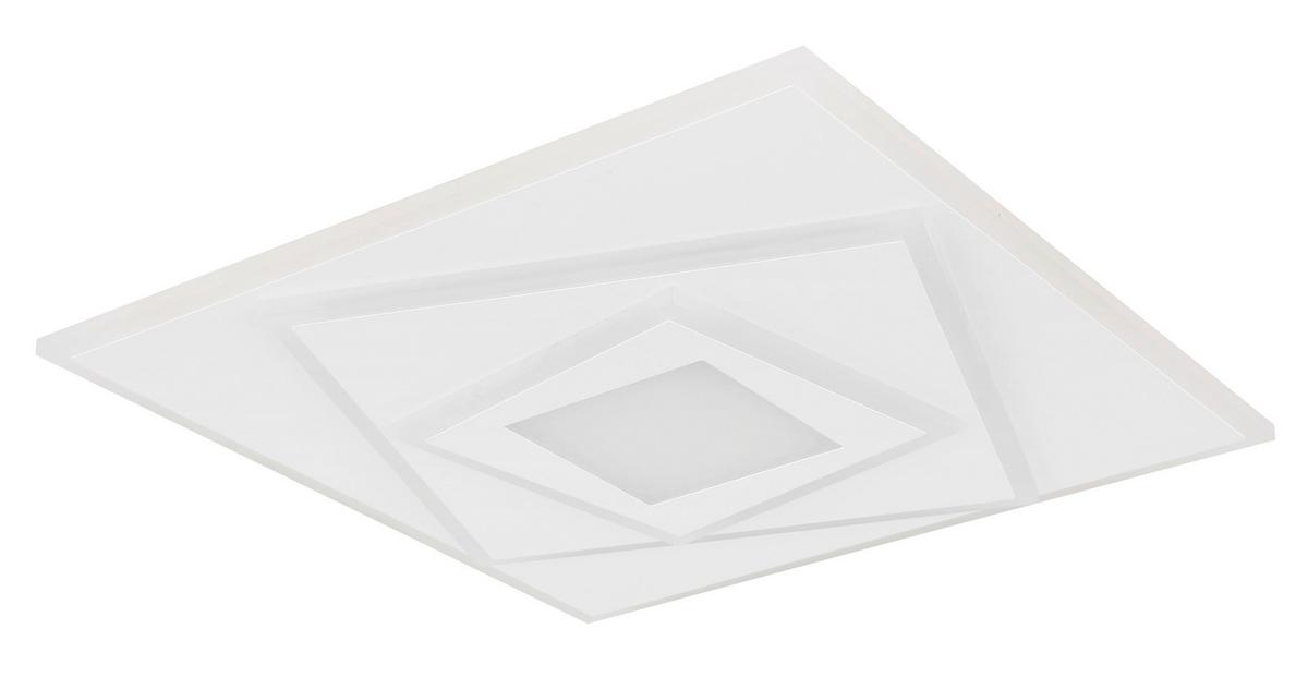 LED-Deckenleuchte Horni Opal/Weiß max. 24 Watt - Opal/Weiß, Design, Kunststoff/Metall (40/40/5,4cm) - Globo
