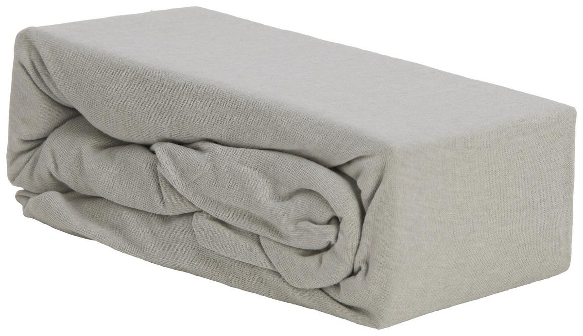Spannleintuch Leo in diversen Farben - Taupe/Jadegrün, Textil (180/200cm) - Modern Living