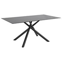 Esstisch Piero Schwarz - Schwarz, LIFESTYLE, Glas/Metall (150/76/90cm) - Mömax