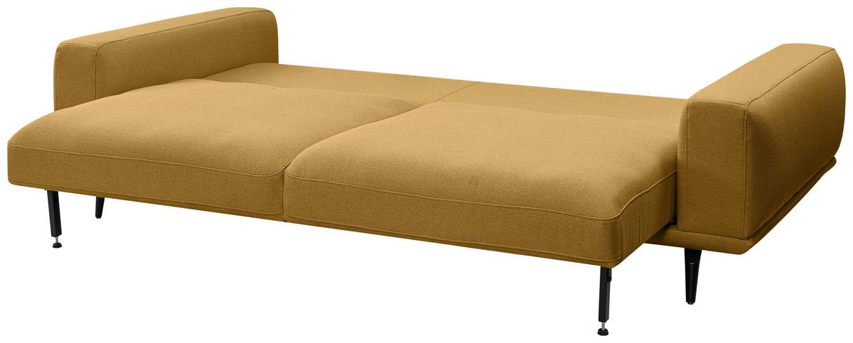 Canapea cu 3 locuri SELENE - galben, Modern, textil (242/89/115cm) - MID.YOU