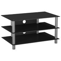 Mizica Za Hi-fi Naprave Netasa Črno Srebrna, 95cm - srebrne barve/črna, Konvencionalno, kovina/steklo (95/45/42cm) - MID.YOU