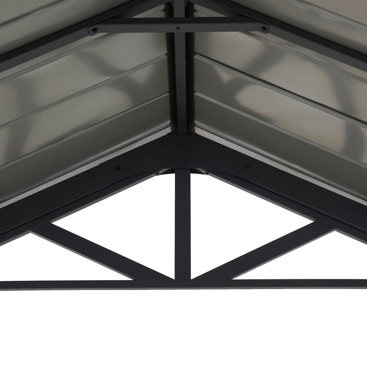 Carport Eiger Dunkelgrau ca. 610x301x367cm - Dunkelgrau, Basics, Metall (610/301/367,4cm) - Modante
