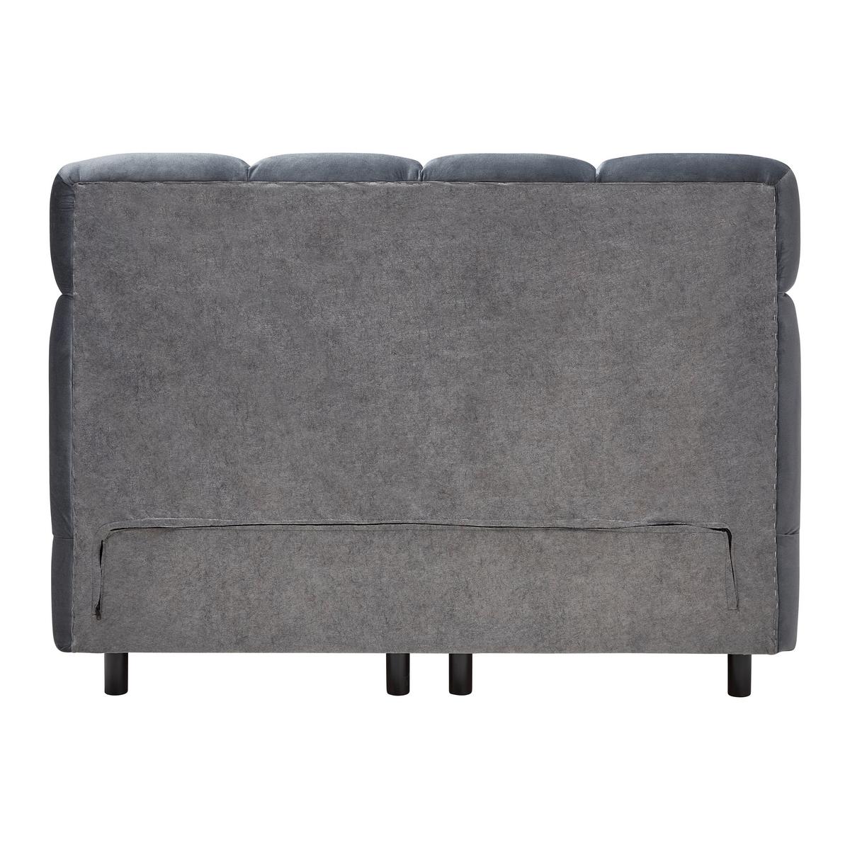Boxbett Mona Anthrazit ca. 140x200cm - Anthrazit/Schwarz, KONVENTIONELL, Kunststoff/Textil (140/200cm) - Mömax