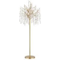 Podna Svjetiljka Gloria - prozirno/zlatne boje, Konvencionalno, staklo/metal (55/165cm) - Globo