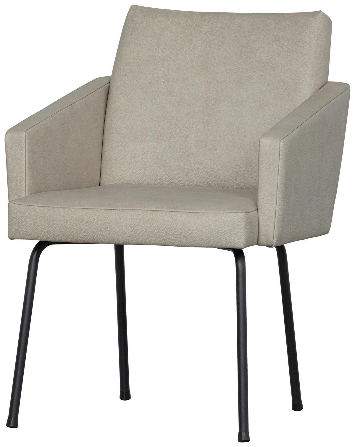 ARMLEHNSTUHL-SET Mount Sandfarben B: 61cm - Sandfarben/Schwarz, MODERN, Textil/Metall (61/82/65cm) - Livetastic