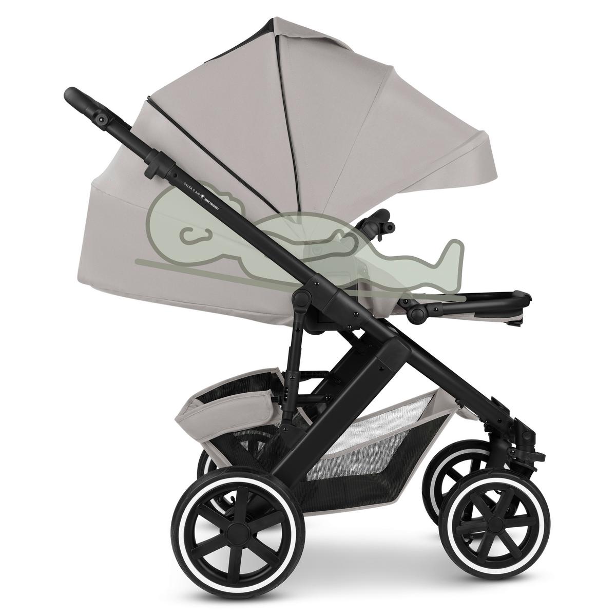 WÓZEK DZIECIĘCY - ZESTAW SALSA 5 AIR - czarny, Basics, metal/tkanina (63/118/95,5cm) - ABC Design