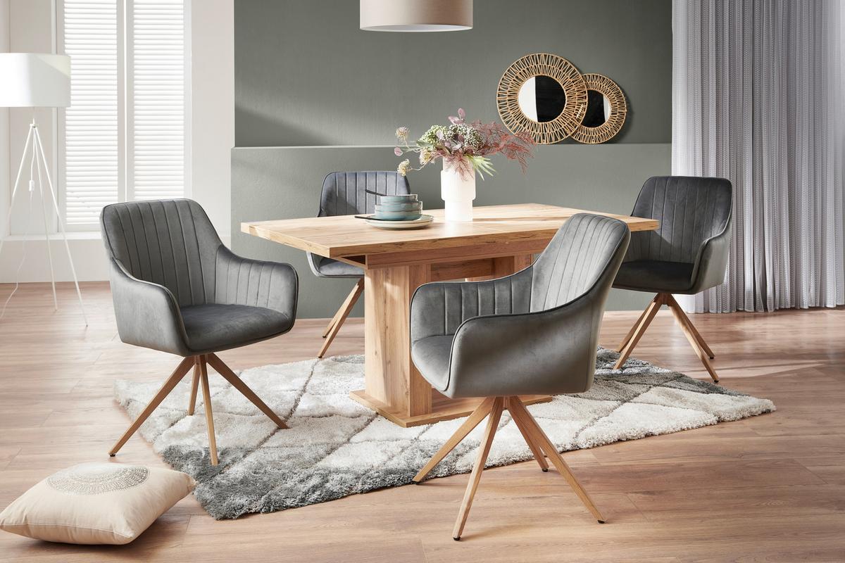 Raztegljiva Miza Patrik, Barva Hrasta, 150-190x90 - barve hrasta, Konvencionalno, leseni material (150 (190)/76/90cm)