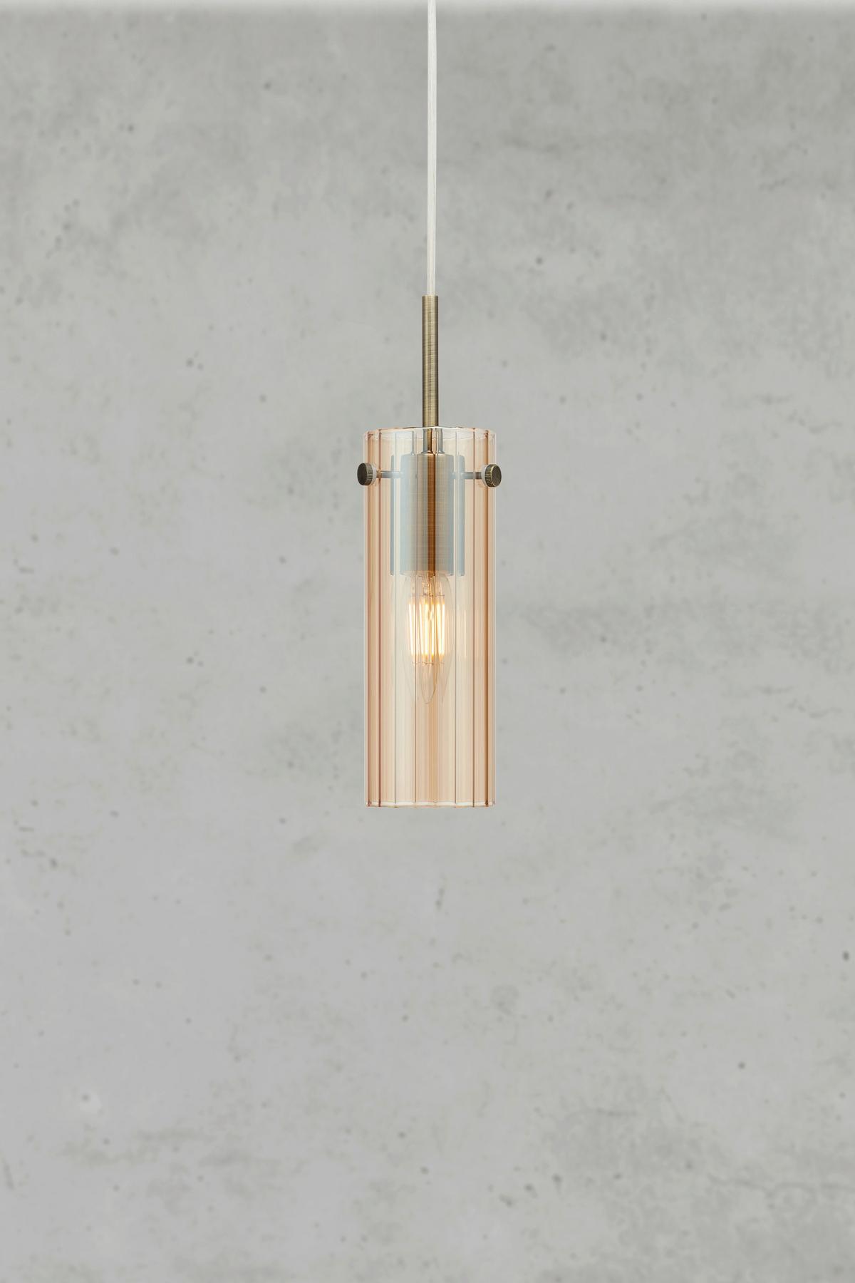 Pendelleuchte Tibia Pendant max. 40 Watt - Messingfarben, Design, Glas (7/7/28,5cm) - Markslöjd