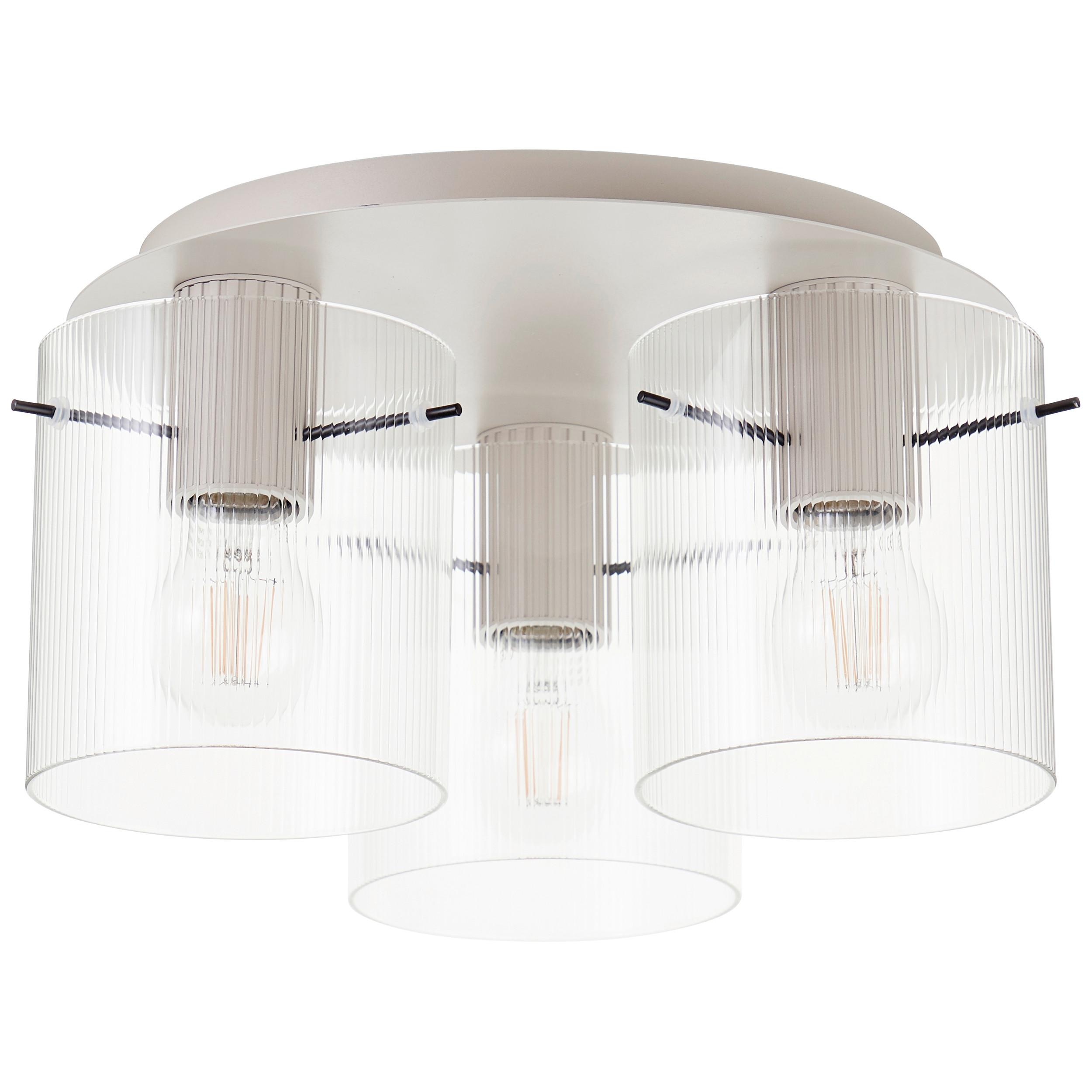 LAMPA SUFITOWA 70139A09 GÖTEBORG - beżowy/przezroczysty, Basics, metal/szkło (37/21cm) - Dieter Knoll