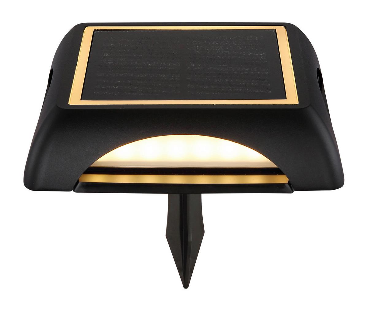 Solarleuchte 36505  Solar - Opal/Schwarz, Design, Kunststoff/Metall (14/14/3,6cm) - Globo