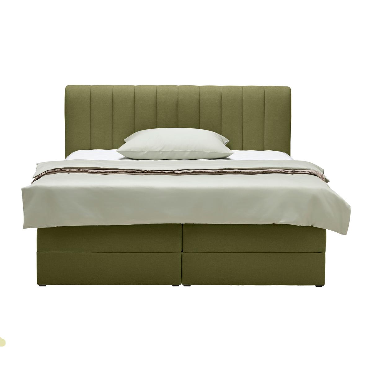 Boxspringbett Belano Grün ca. 180x200cm - Grün, KONVENTIONELL, Holz/Holzwerkstoff (180/200cm) - Premium Living