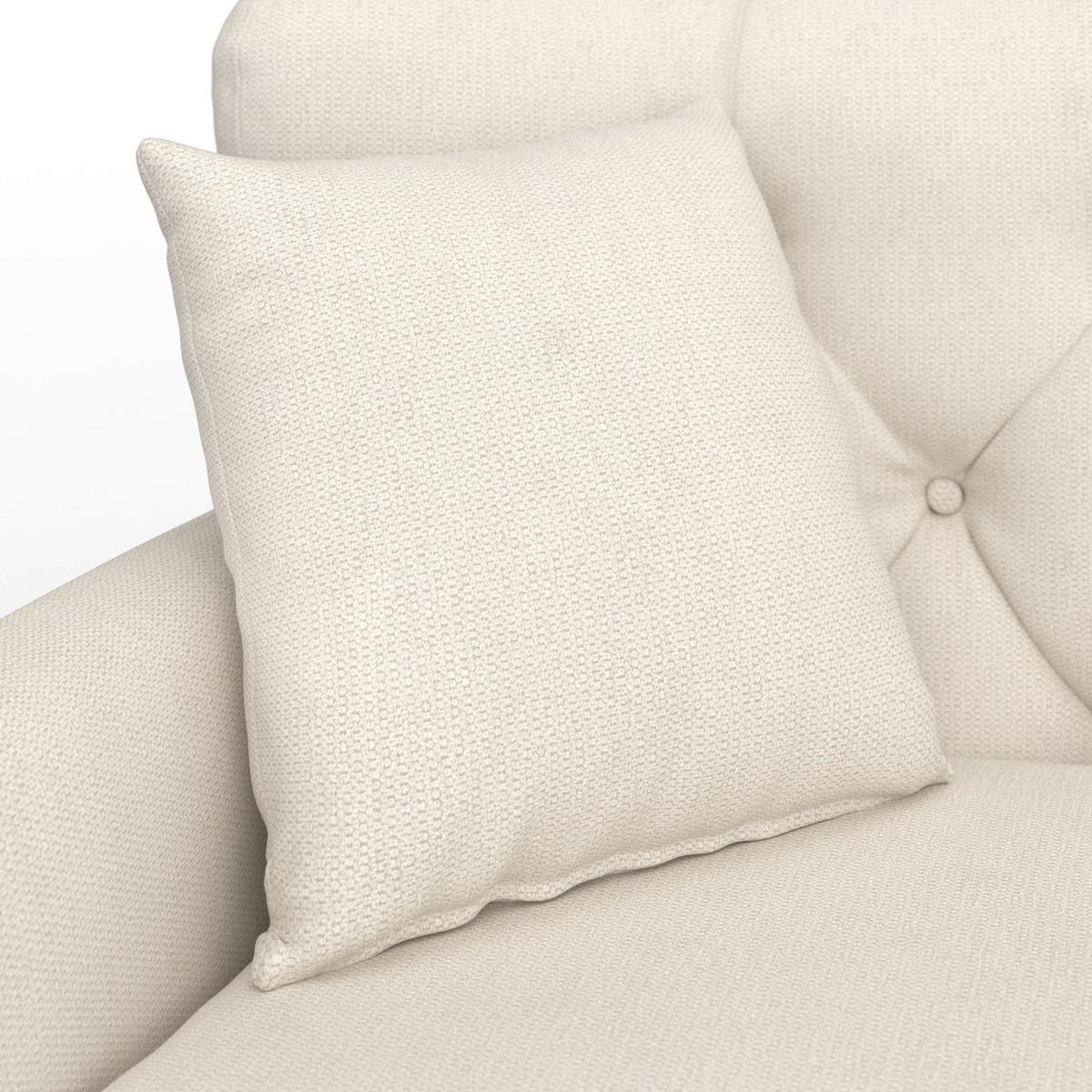 Sofa Liliana Webstoff Creme - Creme/Schwarz, MODERN, Holz/Textil (227/95/93cm) - Bessagi Home