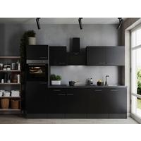 Kuhinjski Blok Z Aparati Oliver, 280cm - srebrne barve/črna, Design, kovina/leseni material (280cm) - Respekta