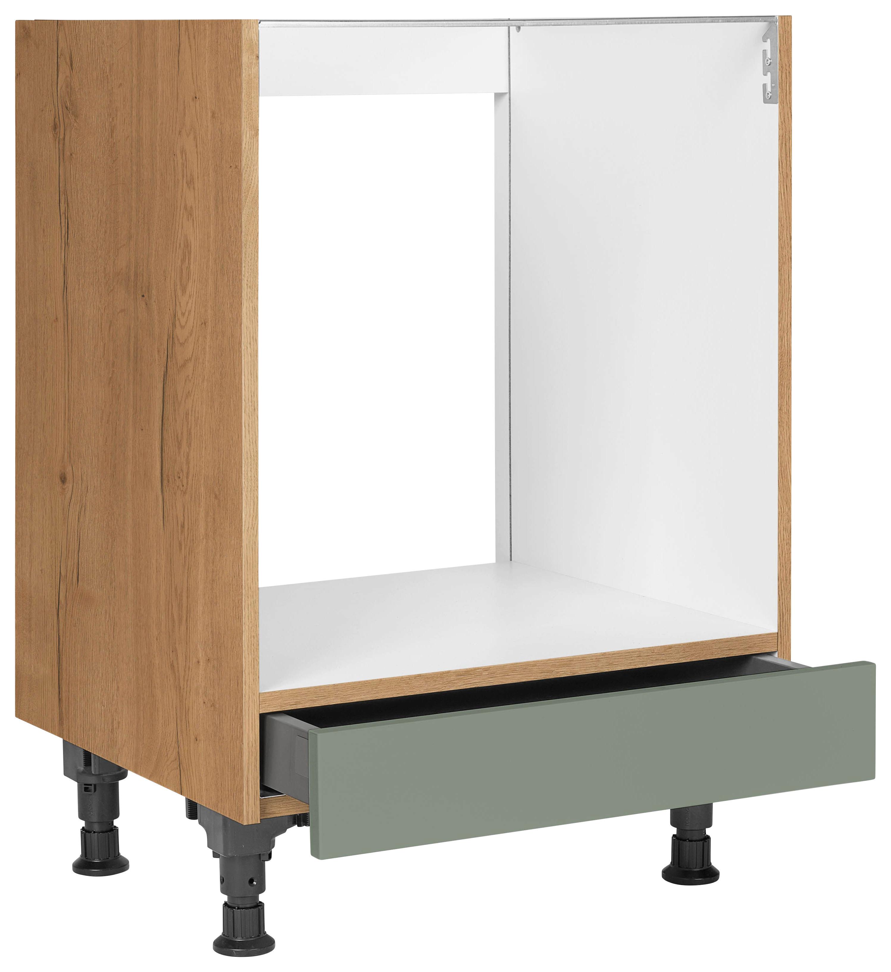 Herdumbauschrank Cascada Grün - Eichefarben/Grün, MODERN, Holzwerkstoff (60/87/56cm) - Nobilia