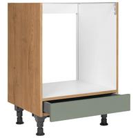 Herdumbauschrank Cascada Grün - Eichefarben/Grün, MODERN, Holzwerkstoff (60/87/56cm) - Nobilia