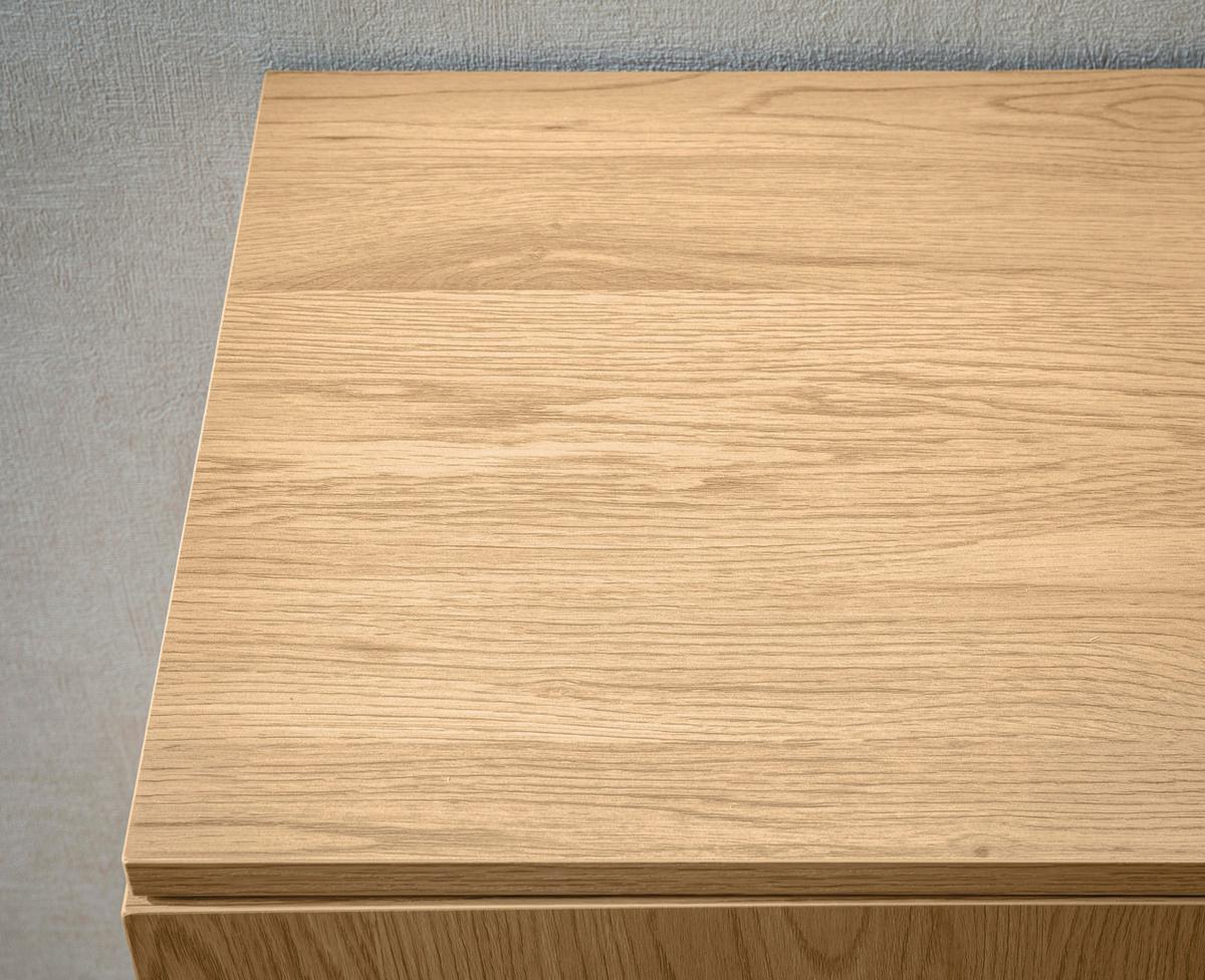 SIDEBOARD WL6.892 - Eichefarben/Schwarz, Design, Holzwerkstoff/Metall (140/80/39cm) - MID.YOU