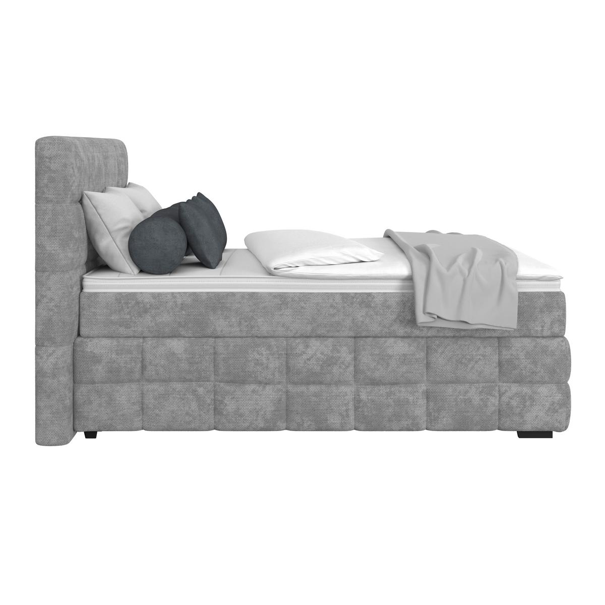 PAT BOX VEGA - verde/gri, Trend, lemn/textil (140/200cm) - Modern Living