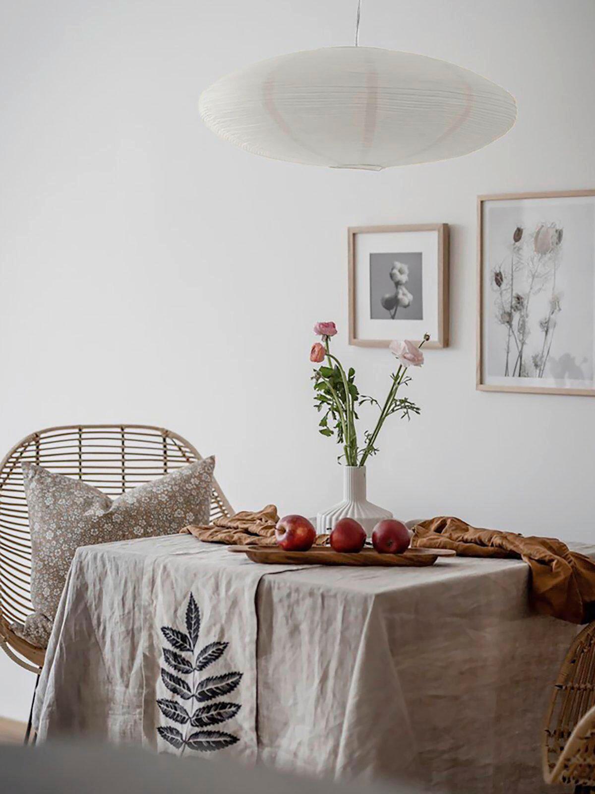 ABAŻUR 6023 YUNI - biały, Natur, papier (58cm)