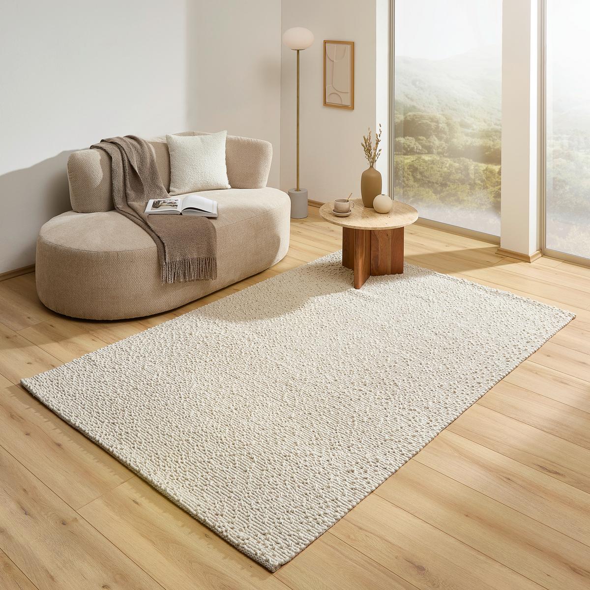 DYWAN TKANY RĘCZNIE ITSY BITSY - kremowy, Basics, tkanina (130/190cm) - Novel