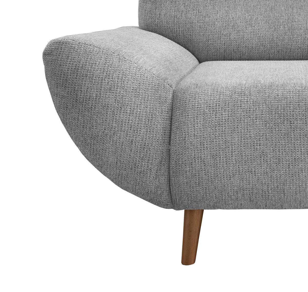 Sessel Drago Silberfarben Chenille - Wildeiche/Silberfarben, MODERN, Holz/Textil (111/81/90cm) - MID.YOU